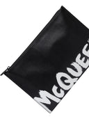 Alexander Mc Queen Pochette Con Stampa Logo una contrasto
