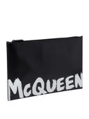 Alexander Mc Queen Pochette Con Stampa Logo una contrasto
