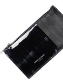 Saint Laurent Portacarte Con Cerniera "Ysl Saint Laurent Paris Fragment"
