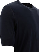 Brunello Cucinelli T-shirt à Maglia Fine Con Trama Fiammata
