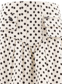 Ganni Jupe de poche à double satin imprimé Ganni