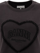 Ganni Heavy Cotton Heart Small T Shirt
