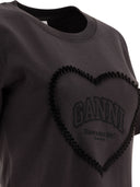 Ganni Heavy Cotton Heart Small T Shirt