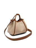 Max Mara Borsa Marine Extra Small In Tessuto Effetto Rafia