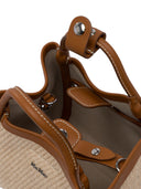 Max Mara Borsa Marine Extra Small In Tessuto Effetto Rafia