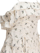 Ganni tryckt satin slip top