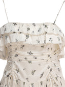 Ganni tryckt satin slip top