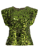 Ganni Velvet Sequins Blouse
