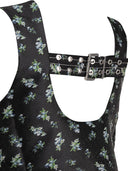 Ganni Floral Jacquard Sleeveless Open Neck Top