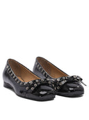 Ganni Eyelets Bow Ballerina Naplack