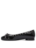 Ganni Eyelets Bow Ballerina Naplack