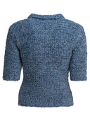 Ganni Denim Handknit Polo
