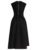 Ganni Heavy Cotton Tailoring Corset Midi Dress