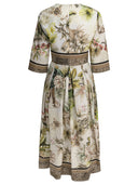 Elie Saab Printed Cotton Midi Dress Foulard40 Printed Cotton