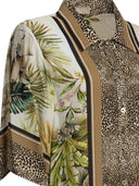 Elie Saab Printed Chiffon Shirt Foulard36 Silk