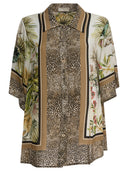 Elie Saab Printed Chiffon Shirt Foulard36 Silk