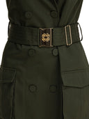 Elie Saab Gabardine Midi Dress Palm Shade40 Gabardine