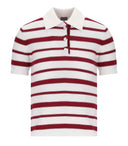 Mm Max Mara Carioca Striped Knitted Polo Shirt