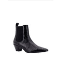 Celine Snake Effect Leather Chelsea Boots