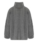 Twinset Grey Turtleneck Maxi Pull