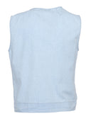 Mazzarelli Camicie Blusa aus Denim Barbara Con Rouge