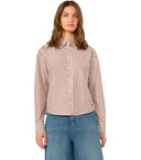 Max Mara Weekend Panetto Camicia a righe bianche e marroni