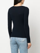 Parosh Ribbed Knit V Neck Cardigan