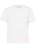 Prada-Logo-gesticktes Baumwoll-T-Shirt