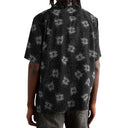 Camicia di seta a pois con stampa logo Celine