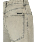 K.K. Jeans beige a gamba larga