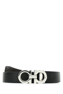Salvatore Ferragamo黑色皮革可逆皮带