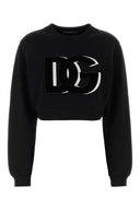 Dolce & Gabbana Black Cotton Blend Sweatshirt