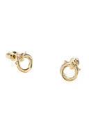 Salvatore Ferragamo Gold Metal Twisted Gancini Earrings