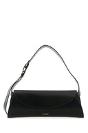 Jil Sander Black Leather Small Cannolo Shoulder Bag