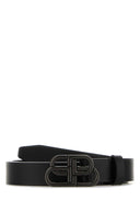 Balenciaga Black Leather Belt