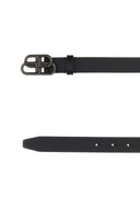 Balenciaga Black Leather Belt