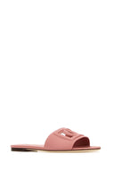 Dolce & Gabbana Pink Nappa Leather Slippers