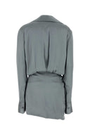 The Attico Grey Satin Mini Dress