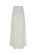 Max Mara White Jersey Vernice Skirt
