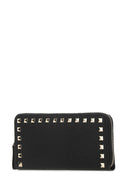 Valentino Garavani Black Leather Rockstud Wallet