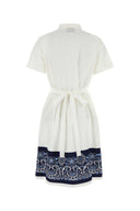 Miu Miu White Cotton Blend Shirt Dress