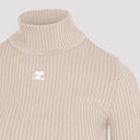 Courrèges Roll Neck Ribbed Jumper