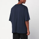 Dries Van Noten Ongezed Navy Blue Cotton Thirt