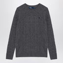Polo Ralph Lauren Grey Wool And Cashmere Cable Jumper