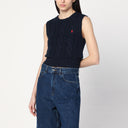 Polo Ralph Lauren Navy Blue Cable Knit Vest