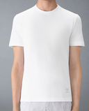 Thom Browne Short Sleeve Tee W/ Engineered 4 Bar Stripe In Classic Pique