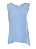 Kangra Cashmere Canotta In Crepe Di Seta