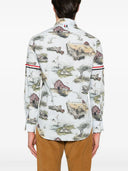 Thom Browne Straight Fit Bd Pc L/S Shirt W/Gg Armband In Scenic Toile Small Cotton Popeline