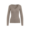 Brunello Cucinelli Ribbed V Neck Sweater