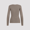 Brunello Cucinelli Ribbed V Neck Sweater